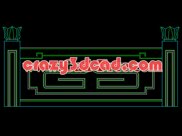 Chinese style railings CAD blocks